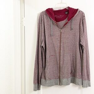 Lions Crest by English Laundry striped zip up jacket with hood